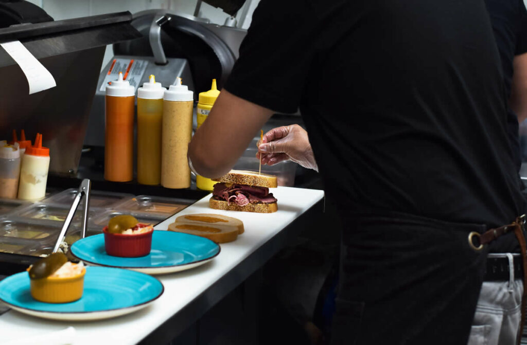 Fast Food Franchisee preparing some tasty meals